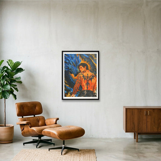Heart of Shadows — 24×31" Black Frame