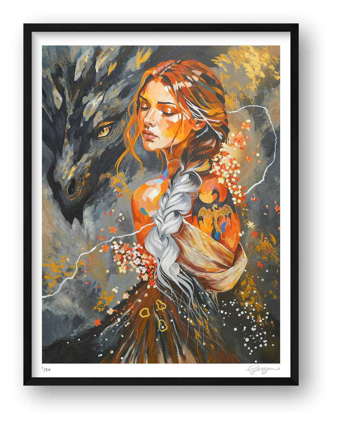 Heart of Lightning — framed (Black)