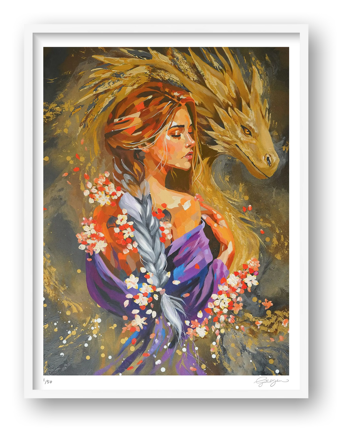 Heart of Gold — framed (White)