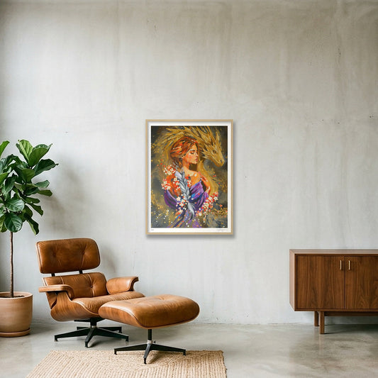Heart of Gold — 24×31" Oak Frame
