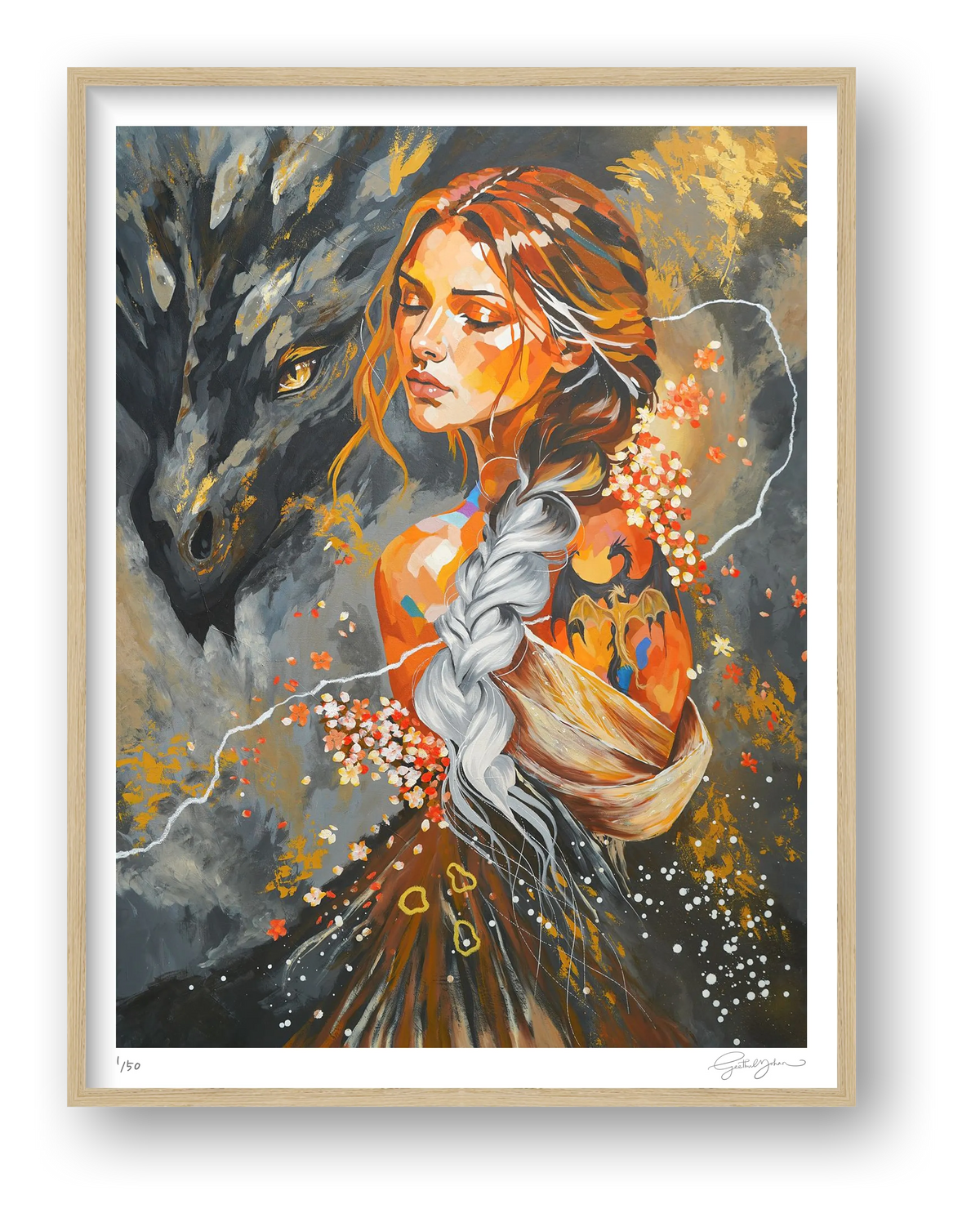 Heart of Lightning — framed (Oak)